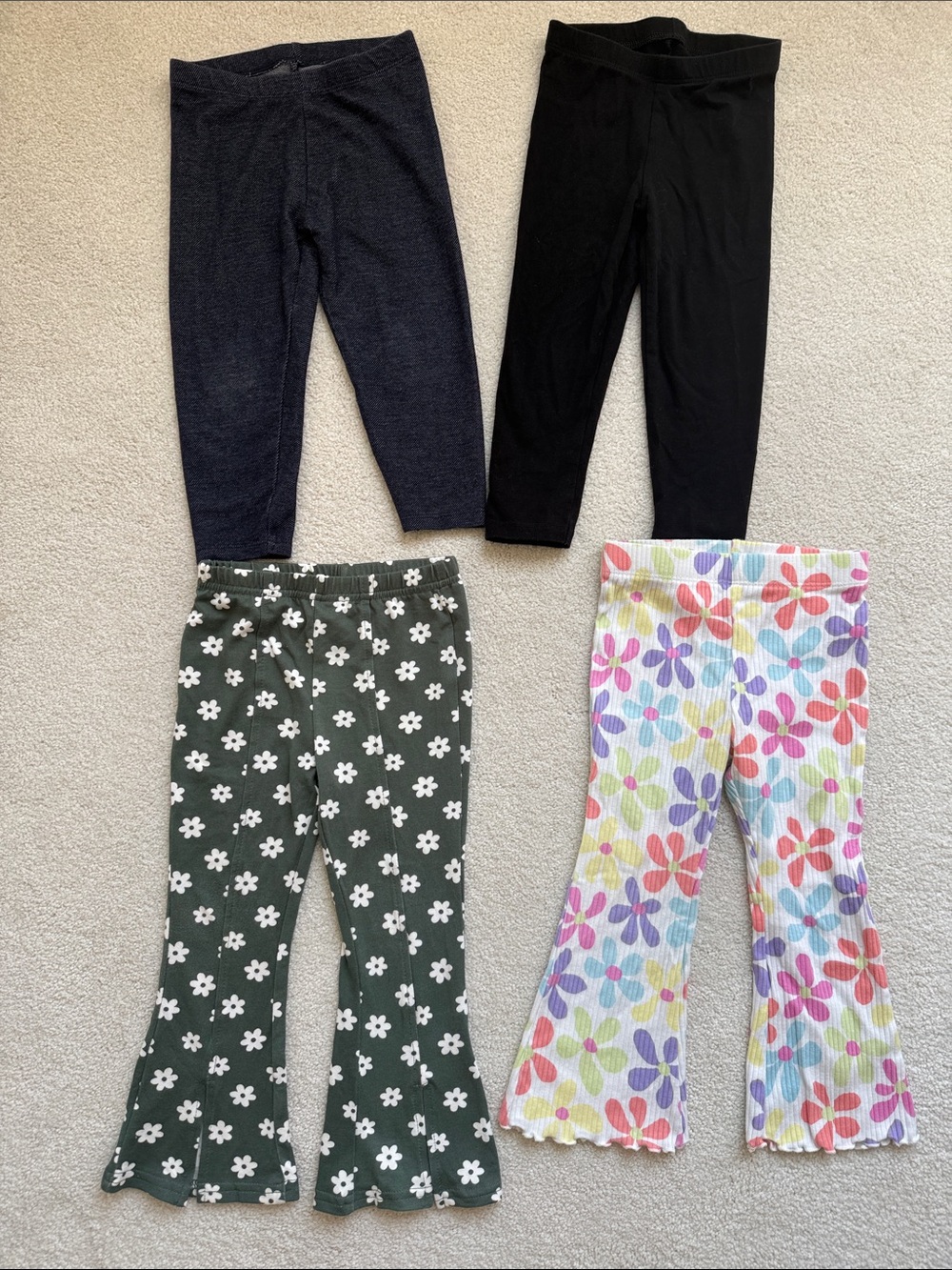 Toddler Girl - set of 4 Flare & Regular Leggings